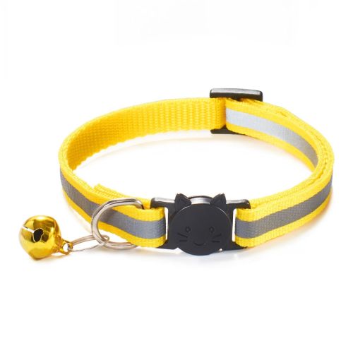 Reflective Dog Collar Pet Cat Puppy Nylon Collar with Bell Neck Adjustable Reflective Dog Collar Pet Cat Puppy Nylon Collar with Bell Neck Adjustable